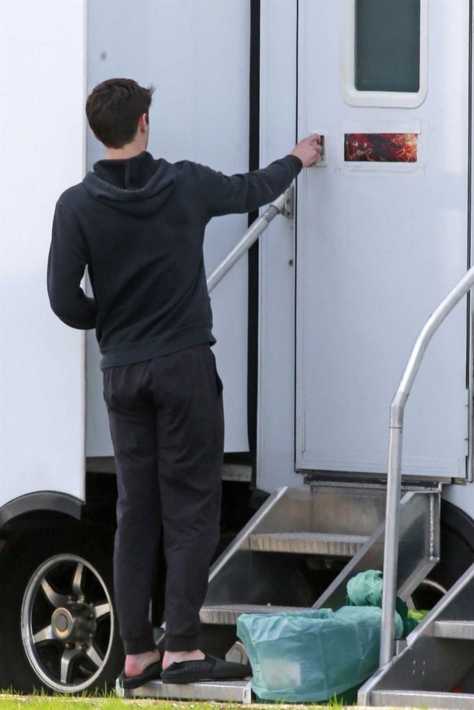 Grant Gustin on the Set of The Flash in Burnaby-3