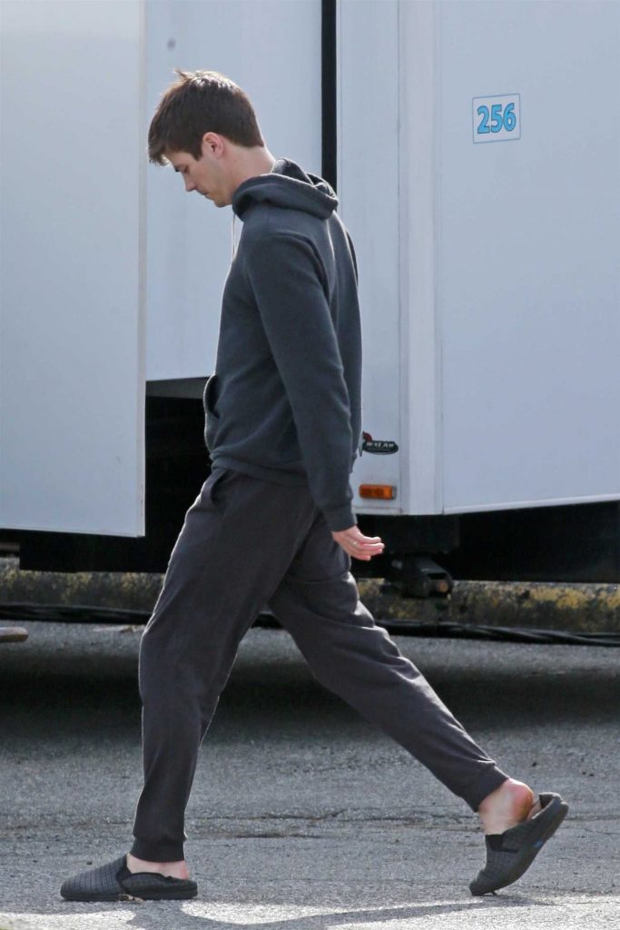 Grant Gustin on the Set of The Flash in Burnaby-4