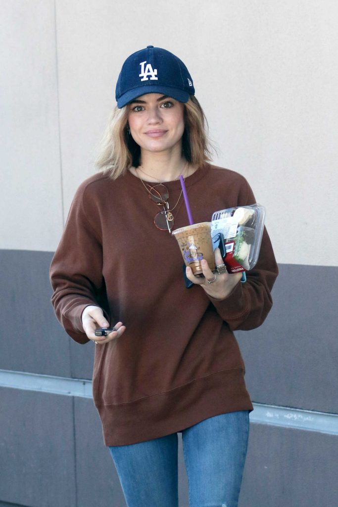 Lucy Hale Grabs Some Food Out in LA-4
