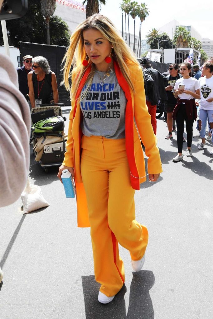 Rita Ora Arrives at the March for Our Lives in Los Angeles-2