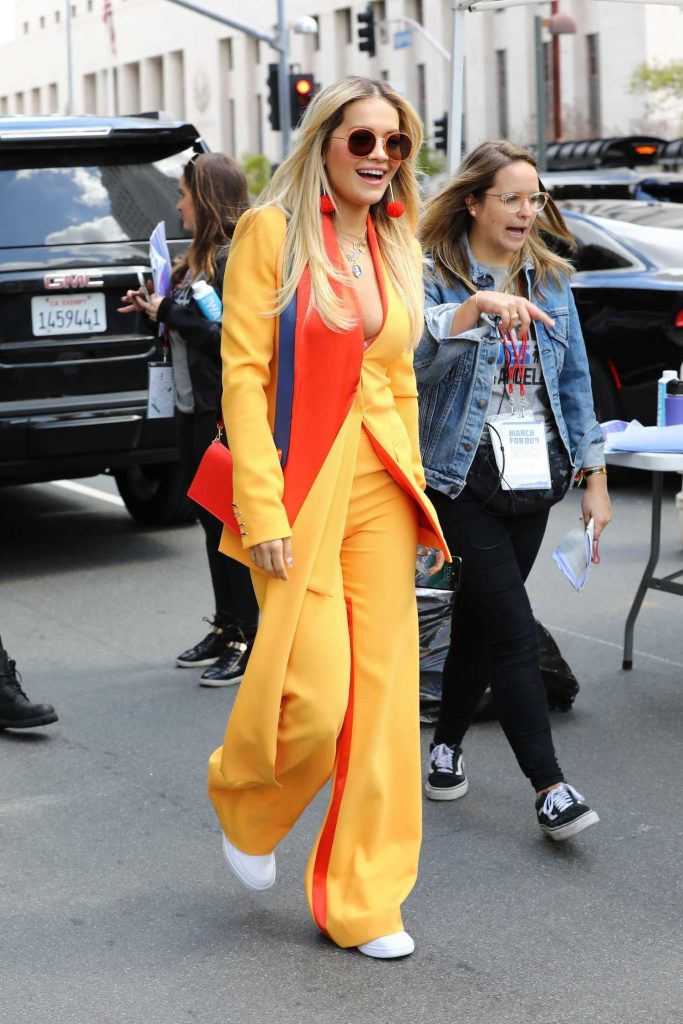 Rita Ora Arrives at the March for Our Lives in Los Angeles-5