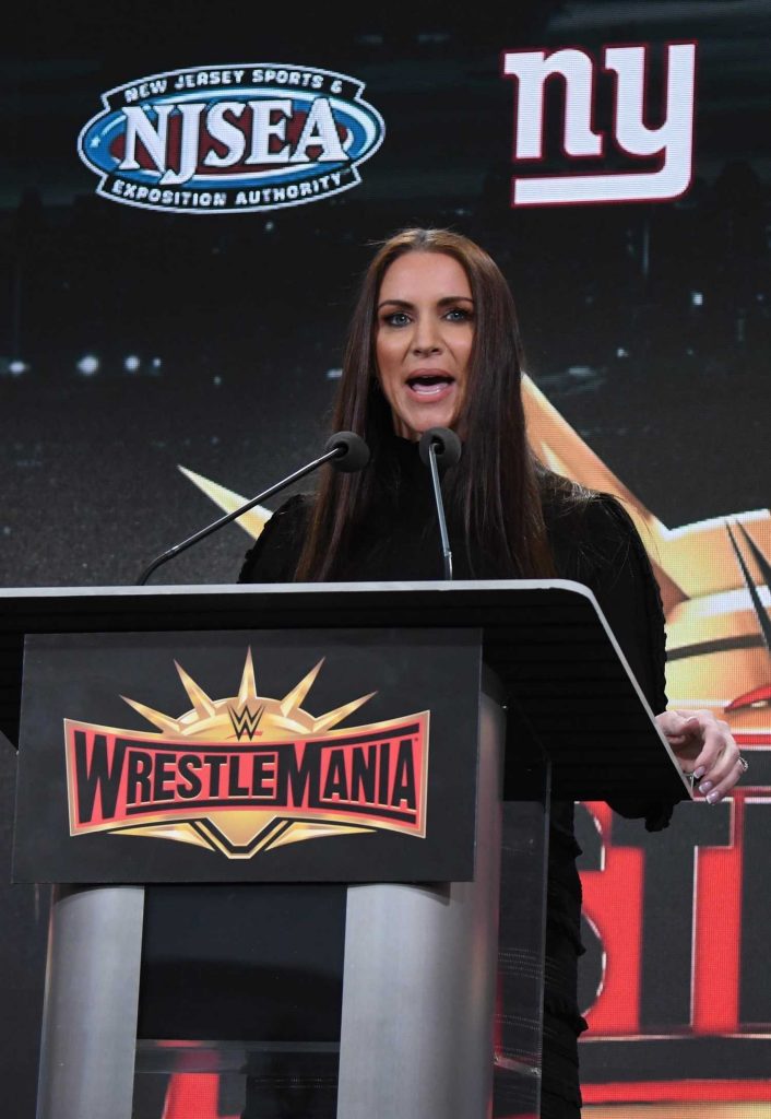 Stephanie McMahon at the WWE Wrestlemania 35 Press Conference in East Rutherford-4
