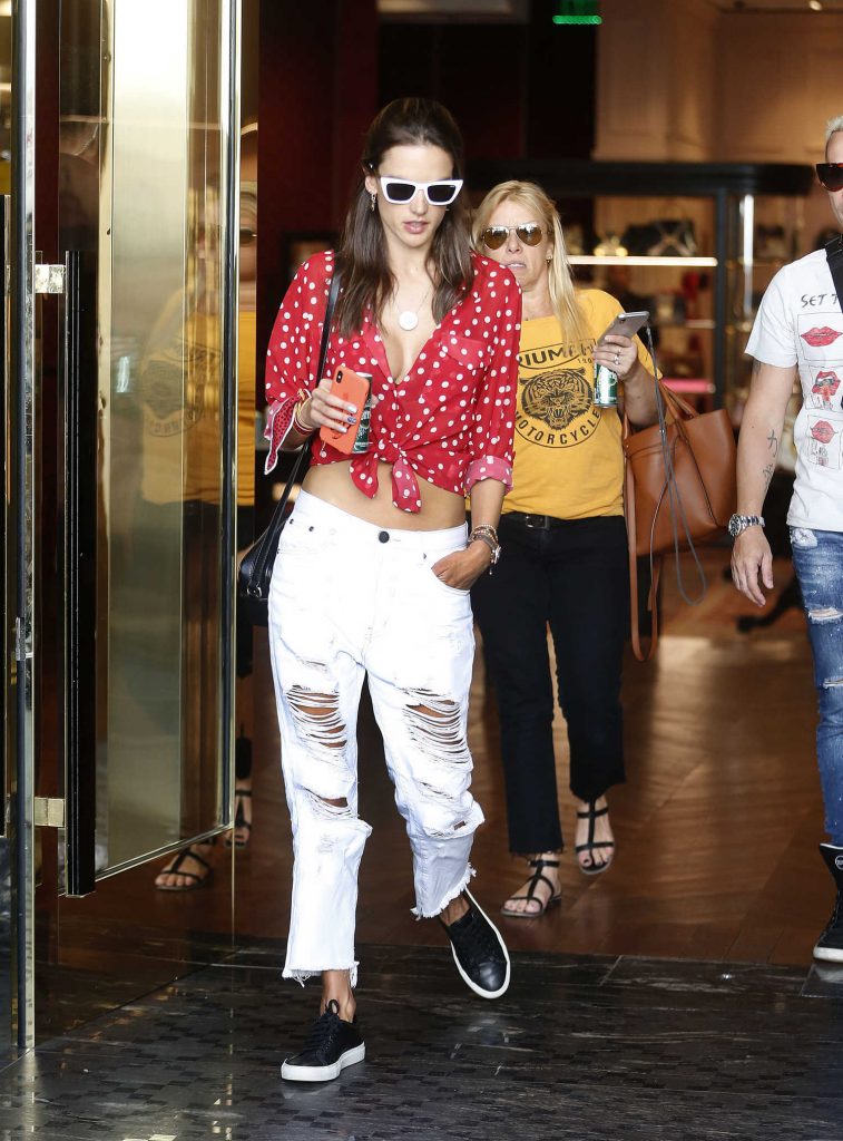 Alessandra Ambrosio at the Gucci Store on Rodeo Drive in Beverly Hills-5