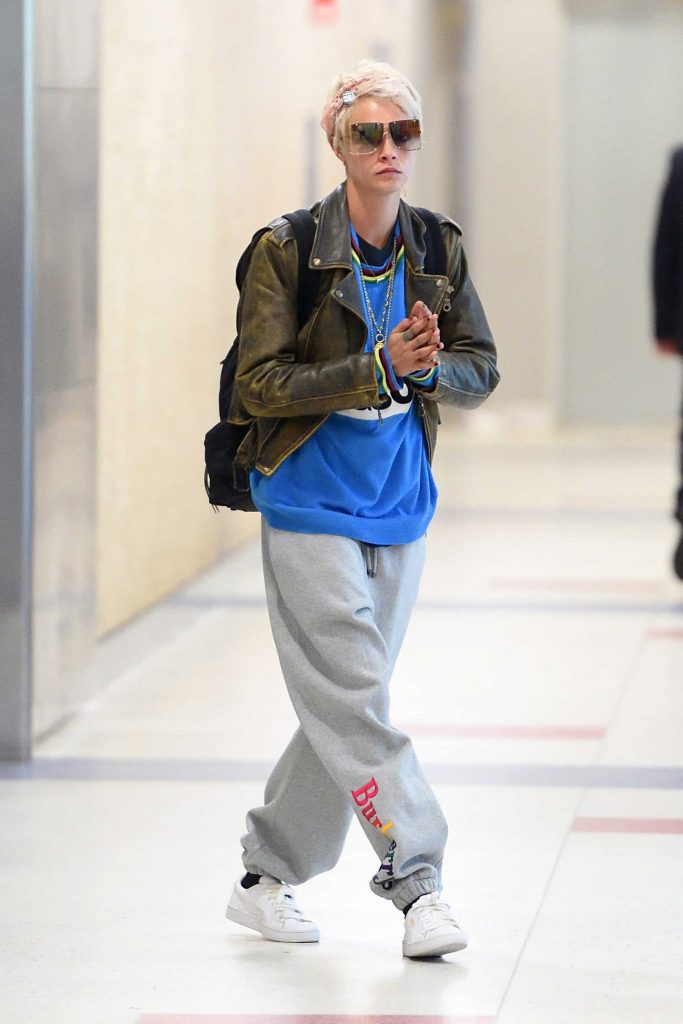 Cara Delevingne Arrives at JFK Airport in New York City-1