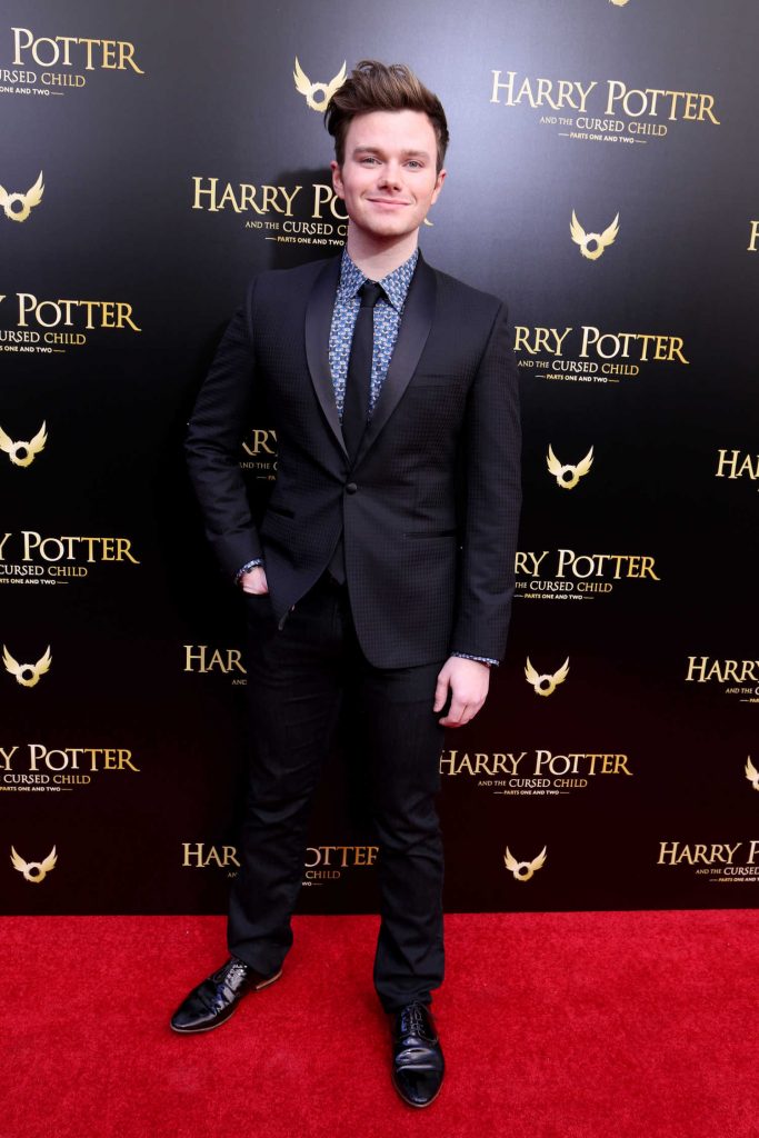 Chris Colfer at Harry Potter and the Cursed Child Broadway Opening Night at the Lyric Theatre in New York City-1