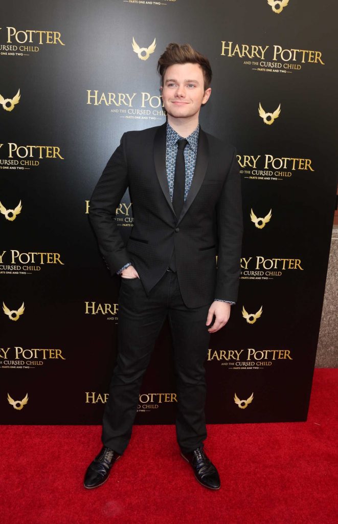 Chris Colfer at Harry Potter and the Cursed Child Broadway Opening Night at the Lyric Theatre in New York City-2