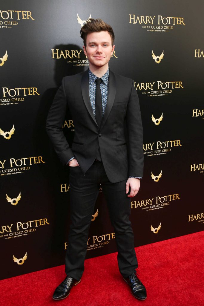 Chris Colfer at Harry Potter and the Cursed Child Broadway Opening Night at the Lyric Theatre in New York City-3