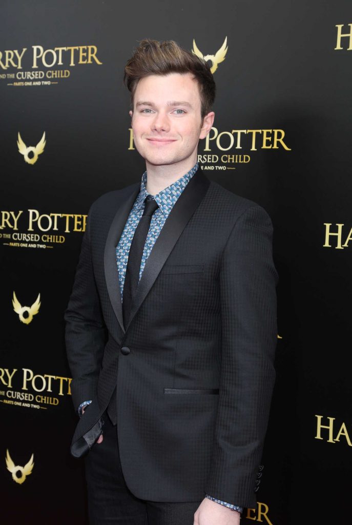 Chris Colfer at Harry Potter and the Cursed Child Broadway Opening Night at the Lyric Theatre in New York City-4