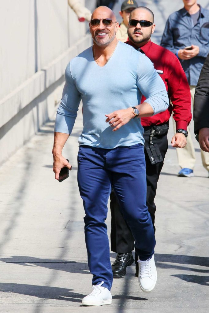 Dwayne Johnson Arrives at Jimmy Kimmel Live Studios in Hollywood-2
