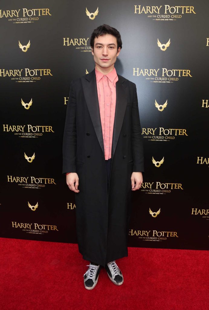 Ezra Miller at Harry Potter and the Cursed Child Broadway Opening Night at the Lyric Theatre in New York City-1