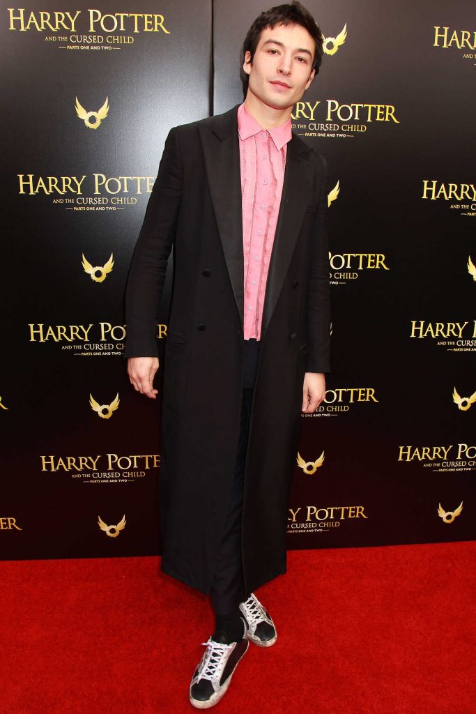 Ezra Miller at Harry Potter and the Cursed Child Broadway Opening Night at the Lyric Theatre in New York City-2