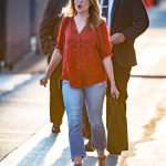 Jenna Fischer Arrives at Jimmy Kimmel Live! TV Show in Los Angeles