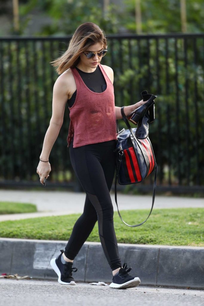 Lucy Hale Makes a Trip to the Gym in LA-3