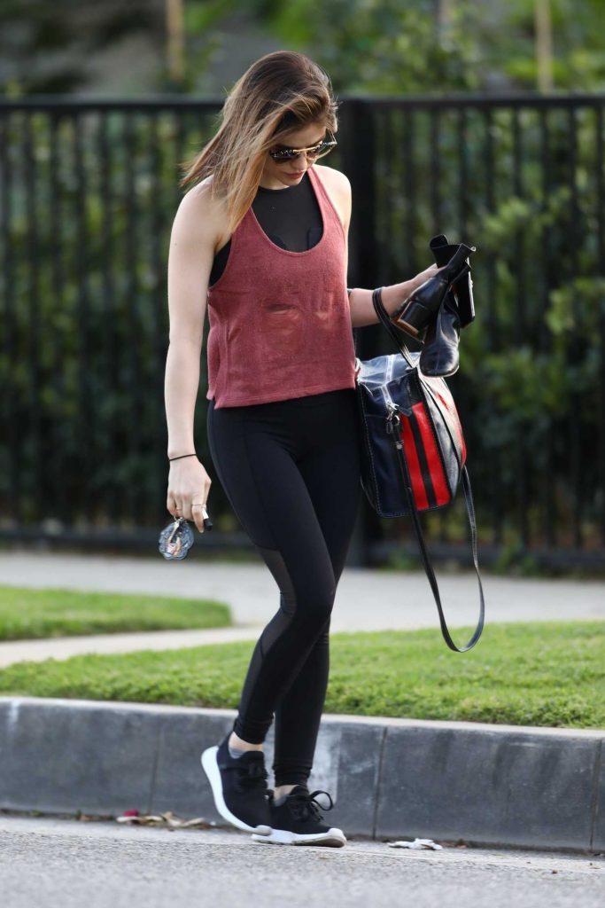 Lucy Hale Makes a Trip to the Gym in LA-4