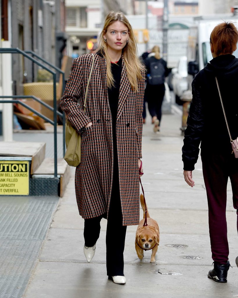 Martha Hunt Takes Her Dog Out for a Walk in NYC-2
