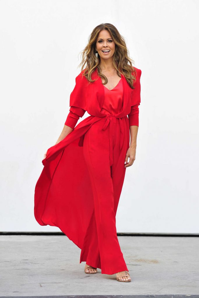 Brooke Burke Wears a Red Dress Out in Malibu-2