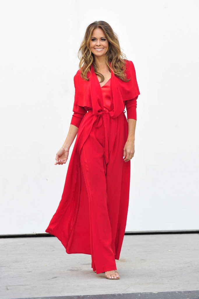 Brooke Burke Wears a Red Dress Out in Malibu-4