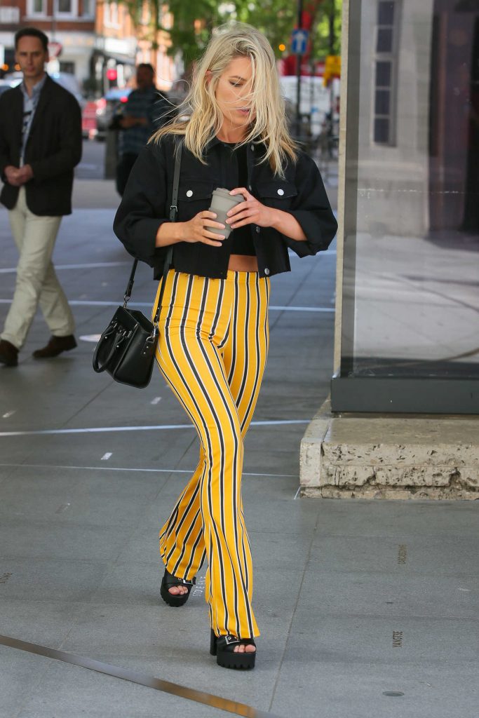 Mollie King Arrives at BBC Radio One Studios in London-3