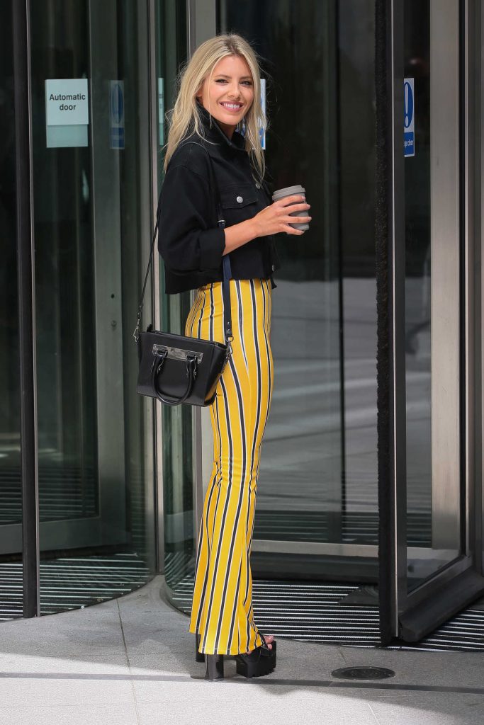 Mollie King Arrives at BBC Radio One Studios in London-5