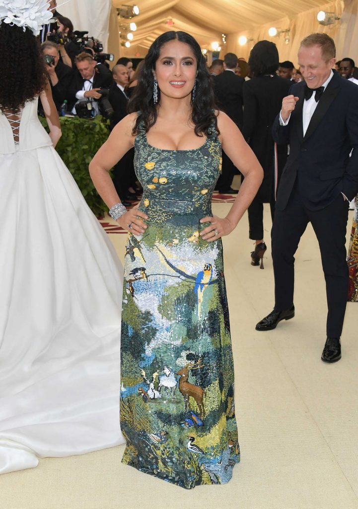 Salma Hayek at 2018 Heavenly Bodies: Fashion and The Catholic Imagination Costume Institute Gala in New York City-2