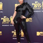 Francia Raisa Attends the 2018 MTV Movie and TV Awards in Santa Monica