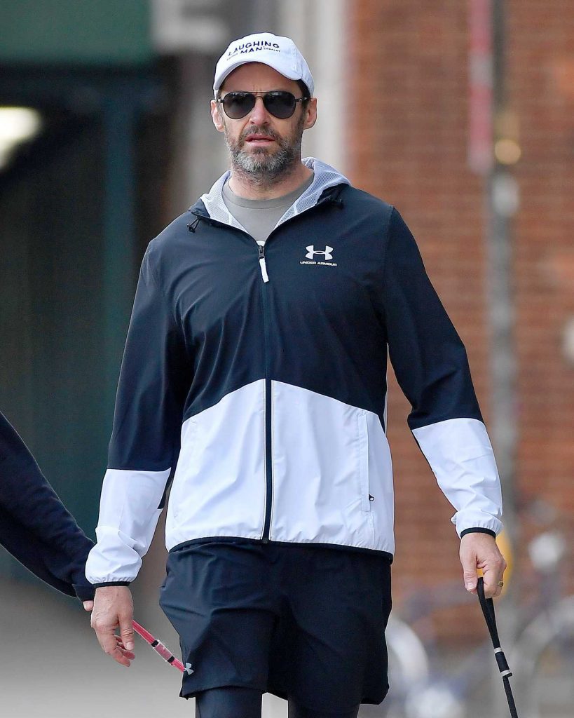 Hugh Jackman Walks His Dogs Out in New York City-5