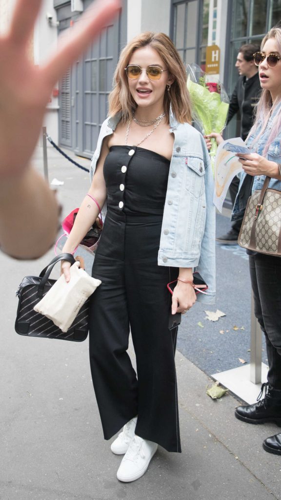 Lucy Hale Arrives at Her Hotel in Paris 06/03/2018-2