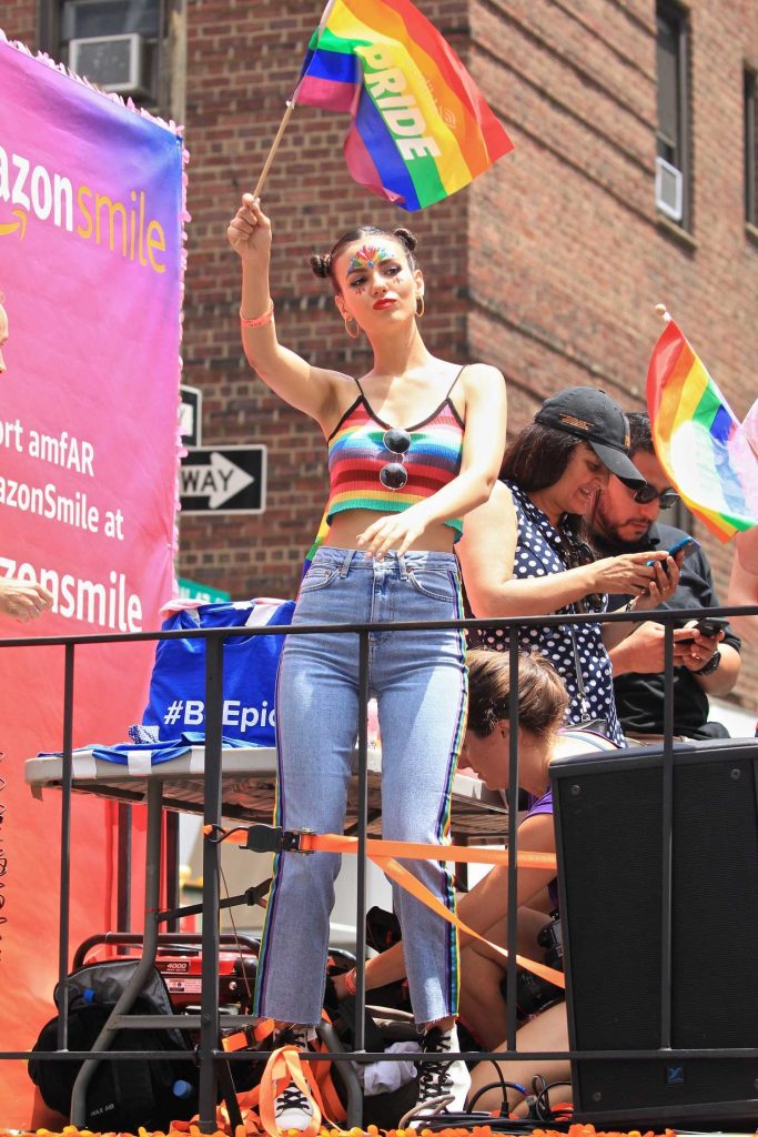 Victoria Justice at 2018 New York City Pride March in NYC-2