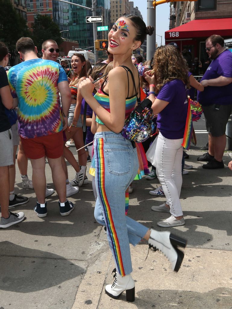 Victoria Justice at 2018 New York City Pride March in NYC-3