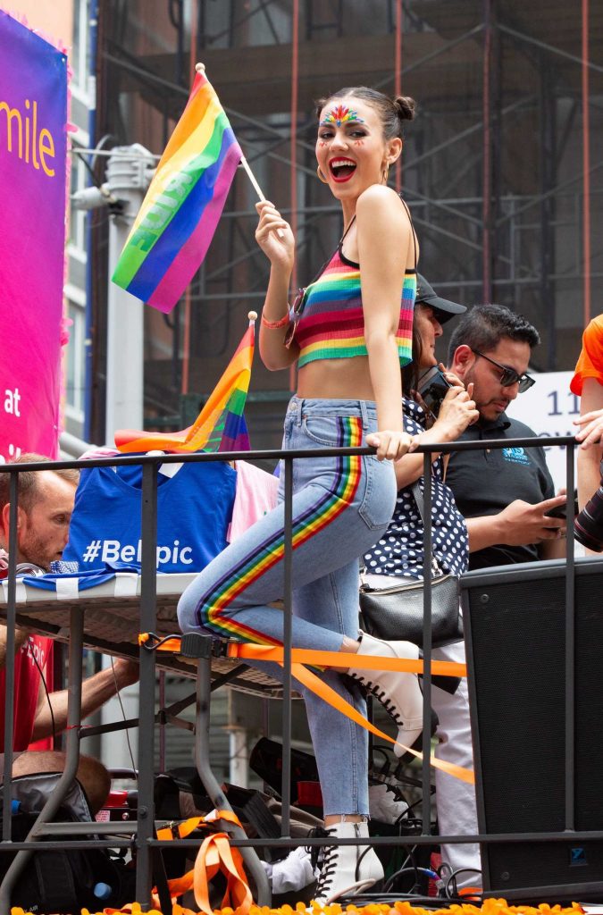 Victoria Justice at 2018 New York City Pride March in NYC-4