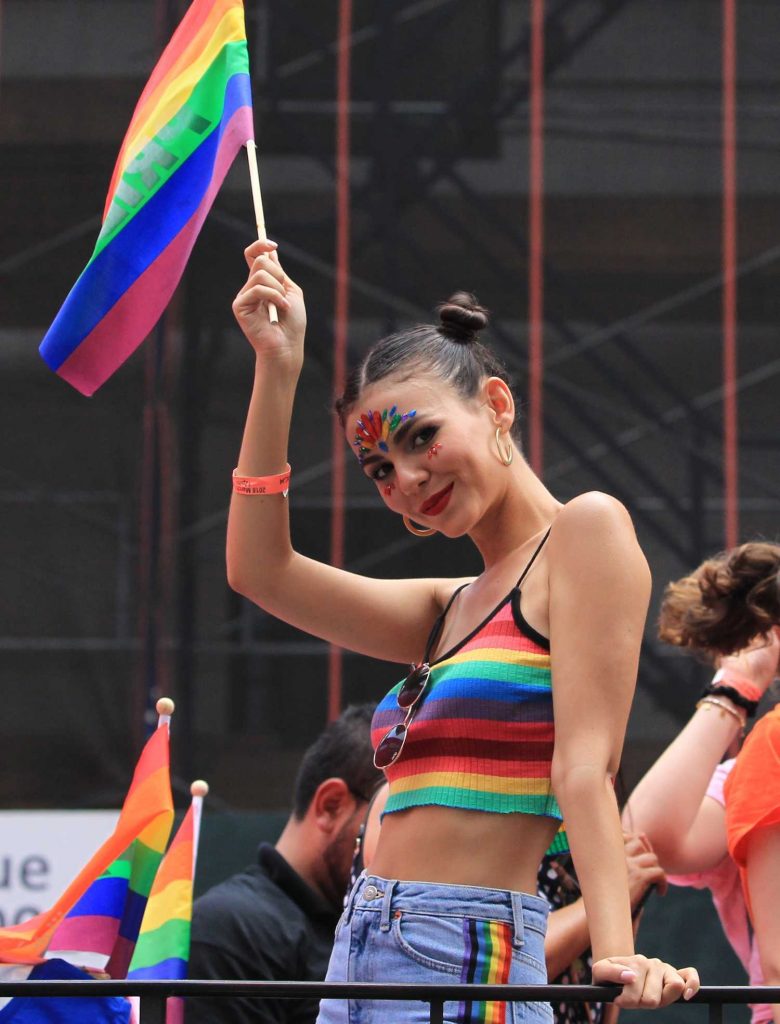 Victoria Justice at 2018 New York City Pride March in NYC-5