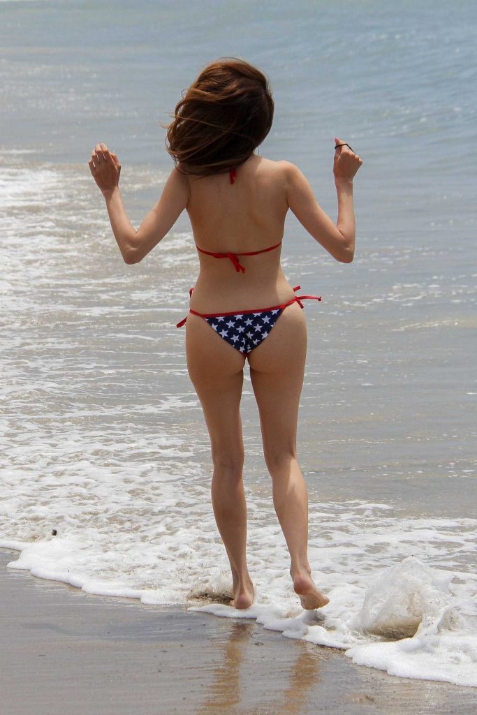 Blanca Blanco Wears a Star Spangled Bikini on the Beach in Malibu-5