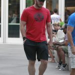 Chris Pratt in a Red Apeman Strong T-Shirt Was Spotted in Hollywood