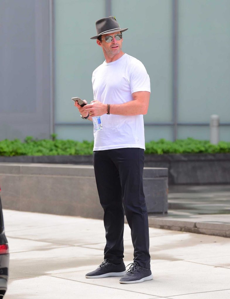 Hugh Jackman Was Spotted Out with His Wife Deborra-Lee Furness in New York City-1