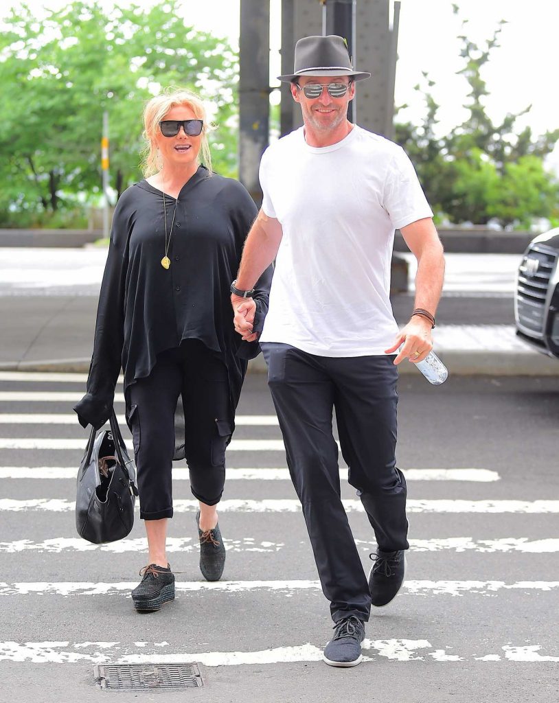 Hugh Jackman Was Spotted Out with His Wife Deborra-Lee Furness in New York City-4