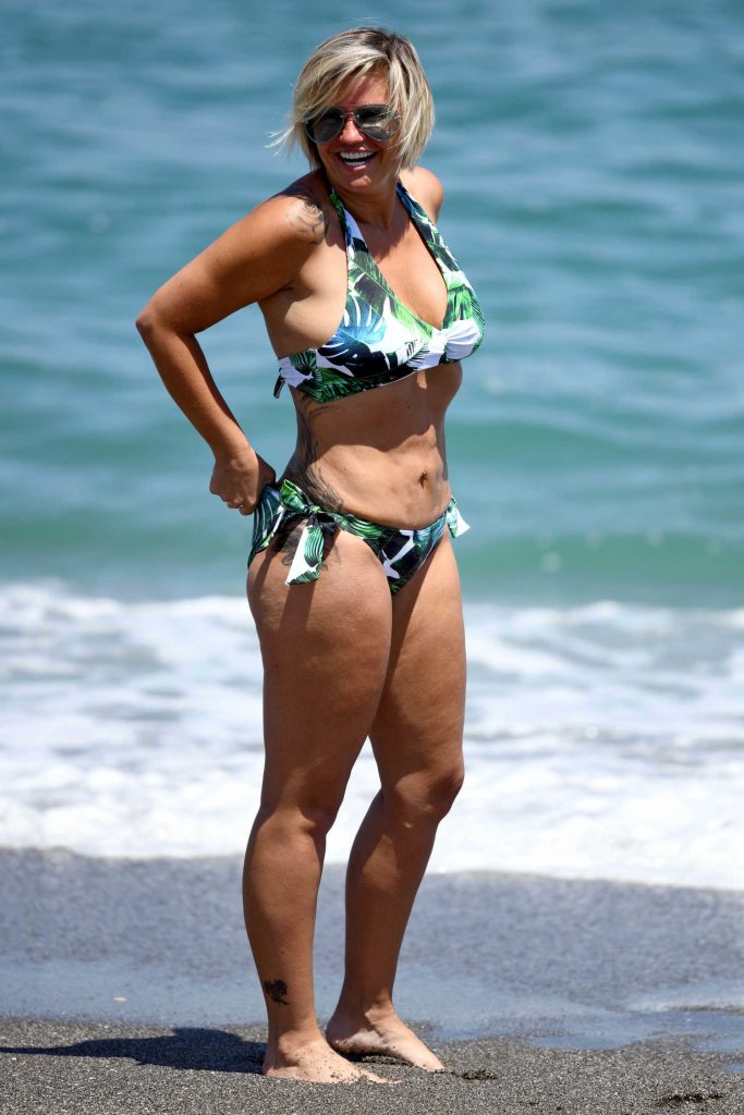 Kerry Katona in Bikini on the Beach in Marbella-4