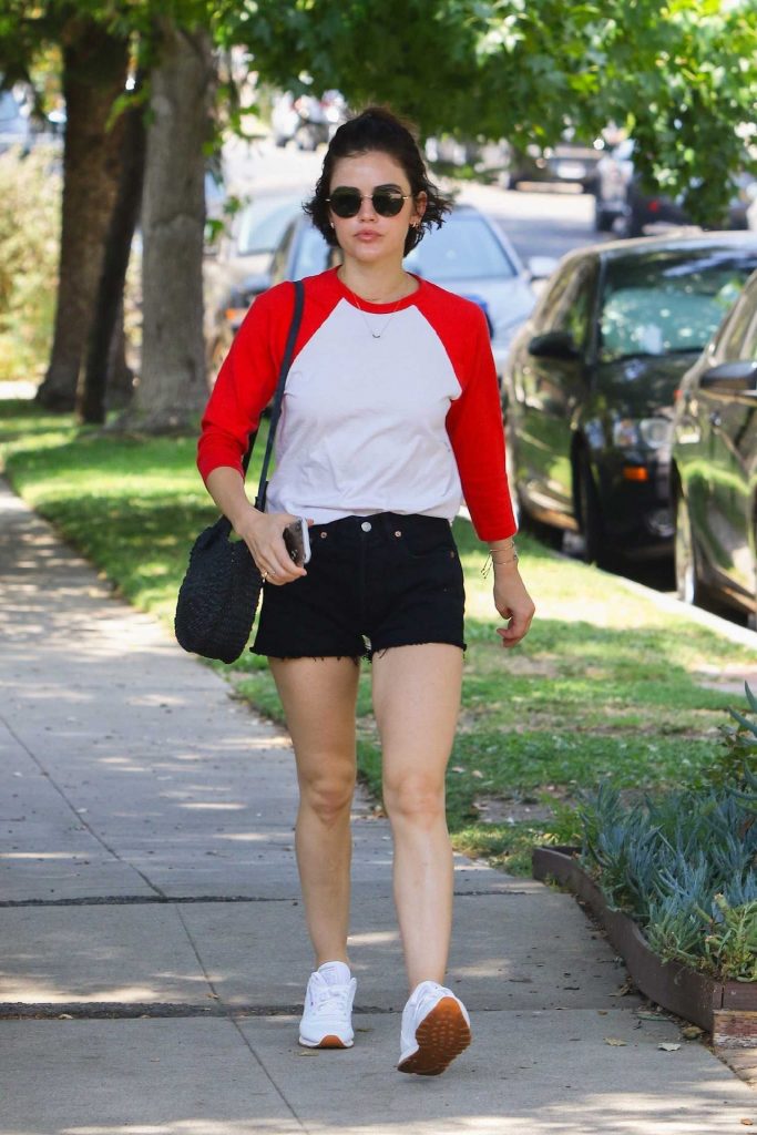 Lucy Hale in a Long Sleeves T-Shirt