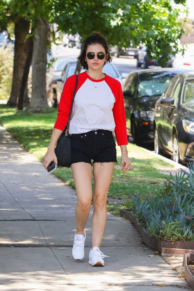 Lucy Hale in a Long Sleeves T-Shirt