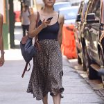 Nathalie Emmanuel Wears a Black Top and Leopard Print Skirt Out in New York