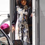 Yara Shahidi in a Long Floral Dress During a Photoshoot in New York City