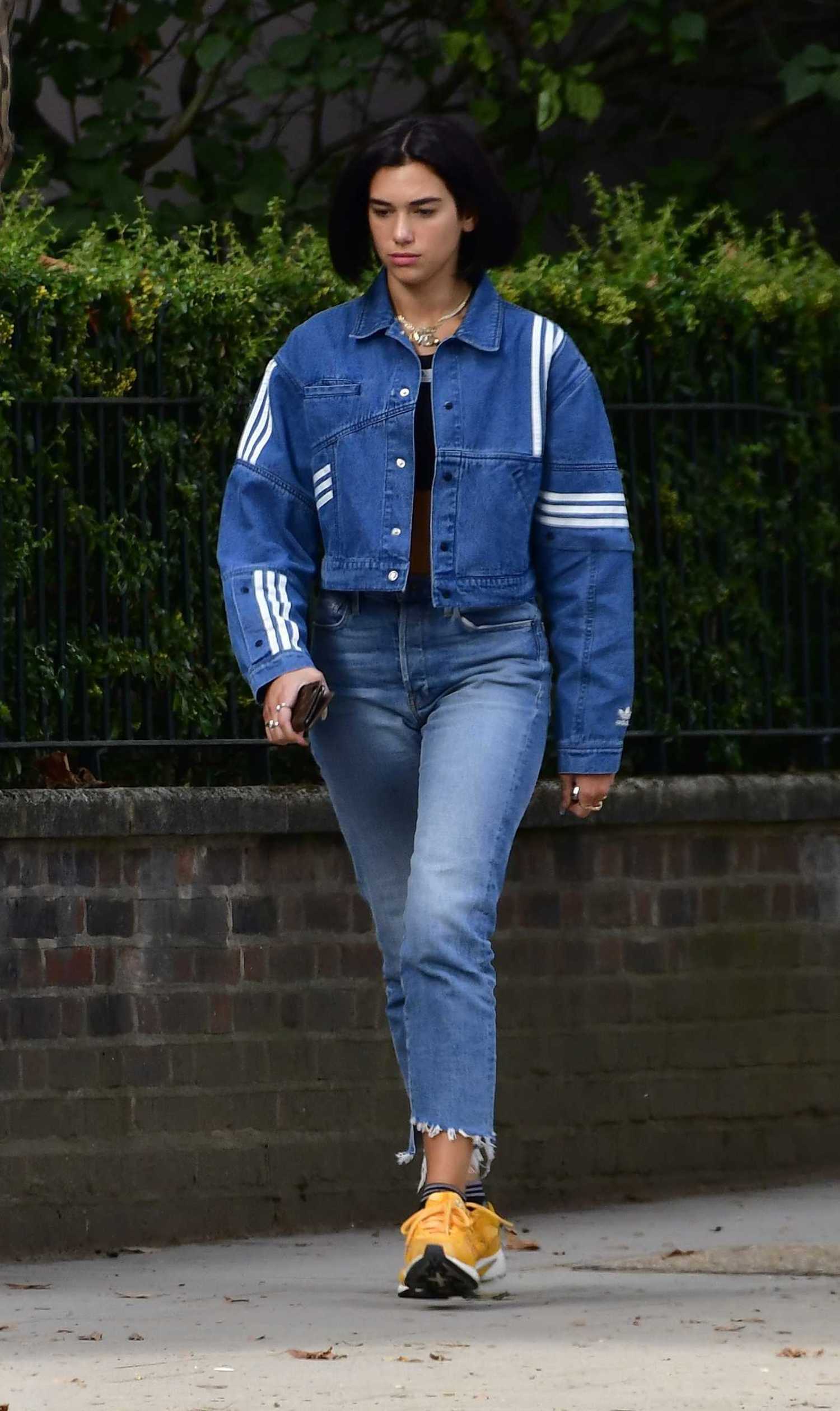 Dua Lipa in a Yellow Adidas Sneakers Was Seen Out in London – Celeb Donut