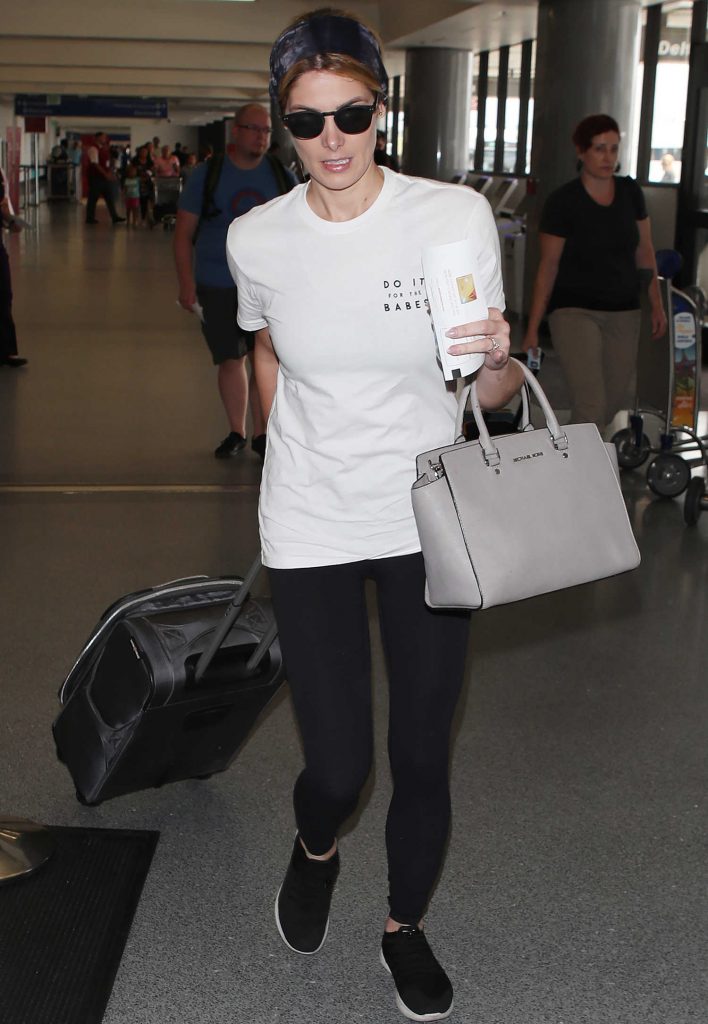 Ashley Greene in a White T-Shirt