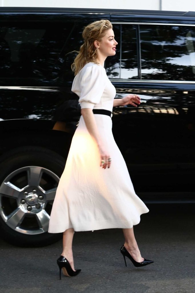 Amber Heard in a White Dress