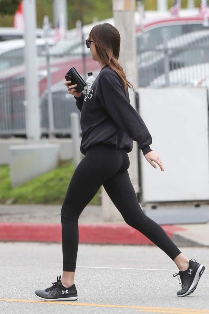 Dakota Johnson in a Black Sweatshirt