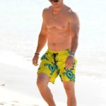 Mark Wahlberg on the Beach in Barbados