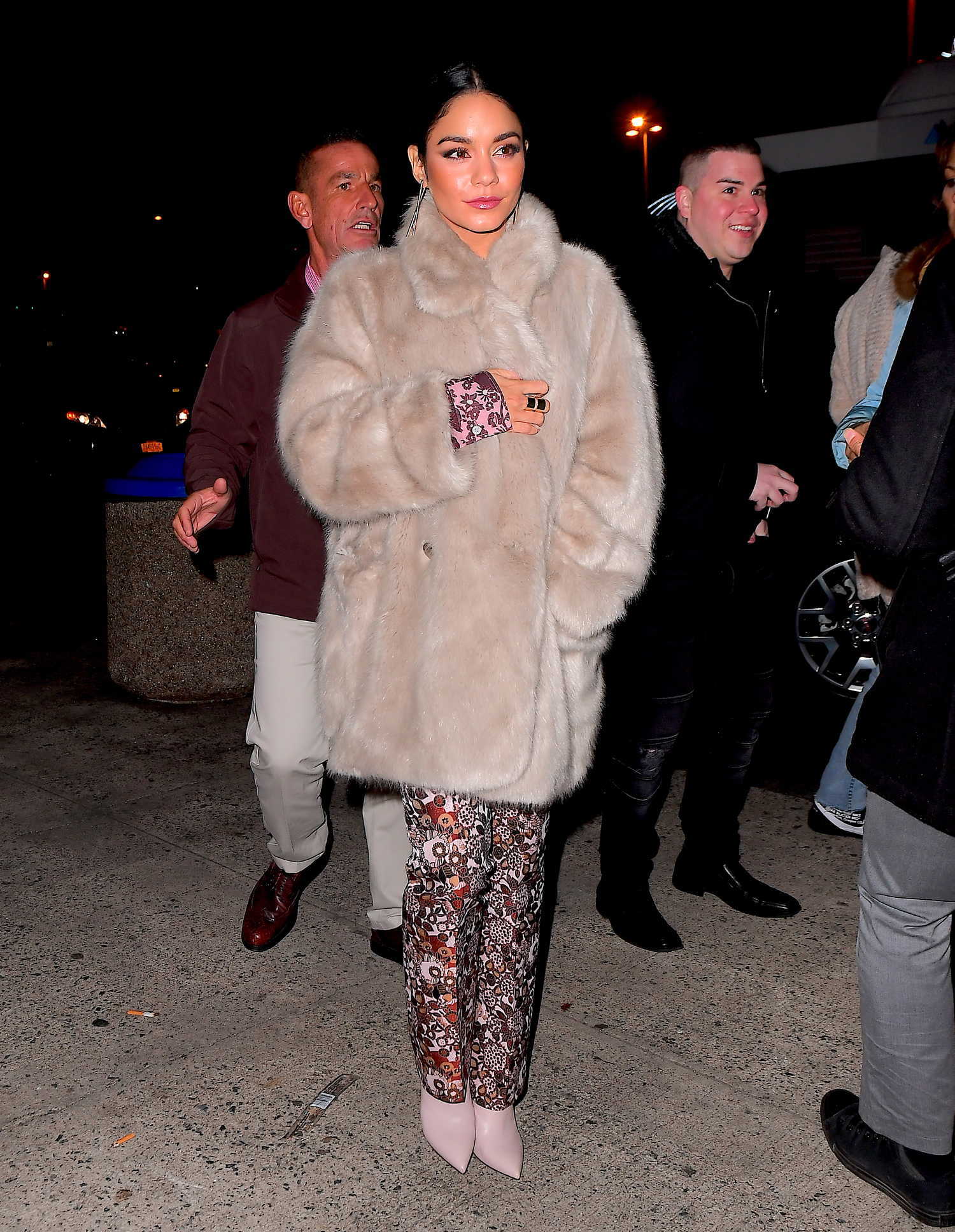 Vanessa Hudgens in a Beige Fur Coat Was Seen in the Bronx, NYC – Celeb ...