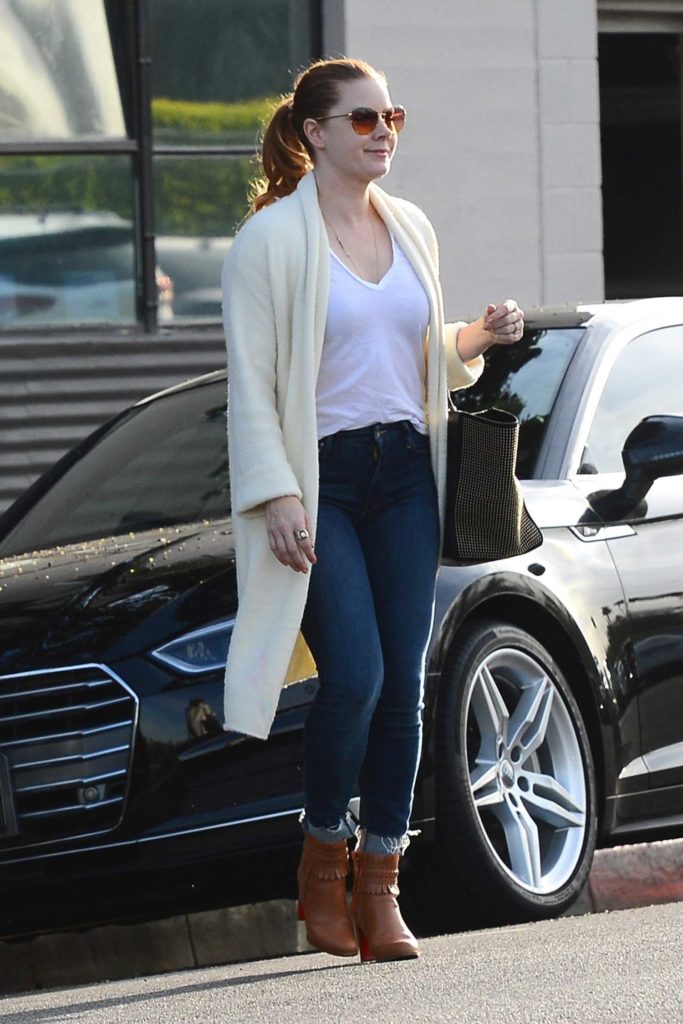 Amy Adams in a White Cardigan