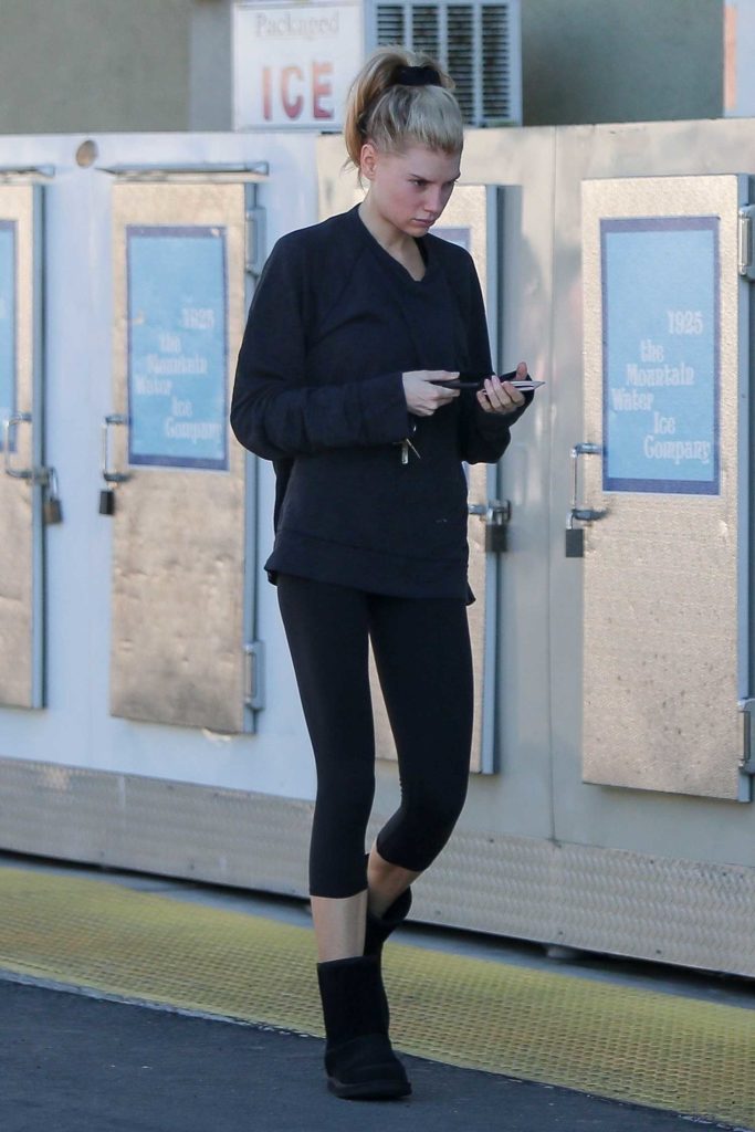 Charlotte McKinney in a Black Sweatshirt