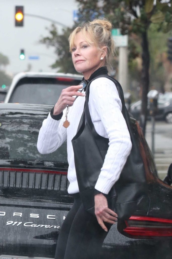 Melanie Griffith in a White Sweater