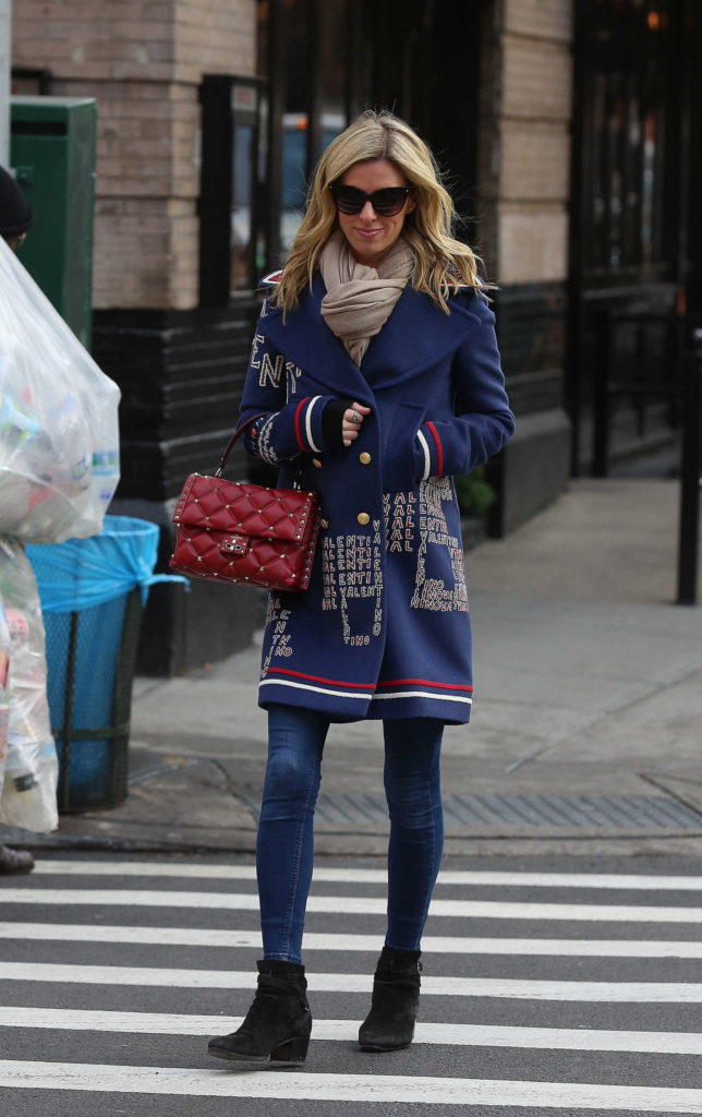 Nicky Hilton in a Blue Coat